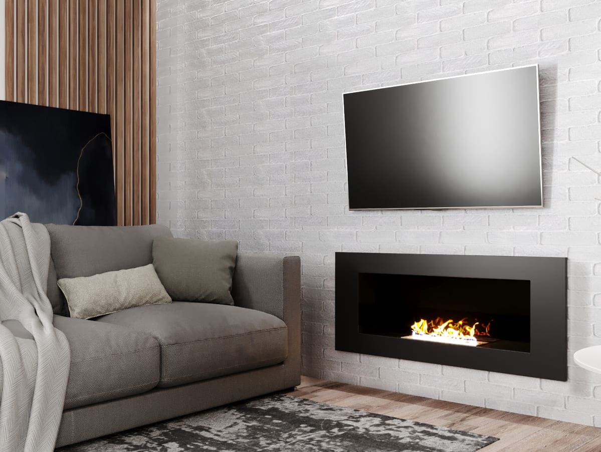 Биокамин "Русский огонь" Лайт 1200V встраиваемый с защитным и декоративным стеклом по цене 33 100 руб.