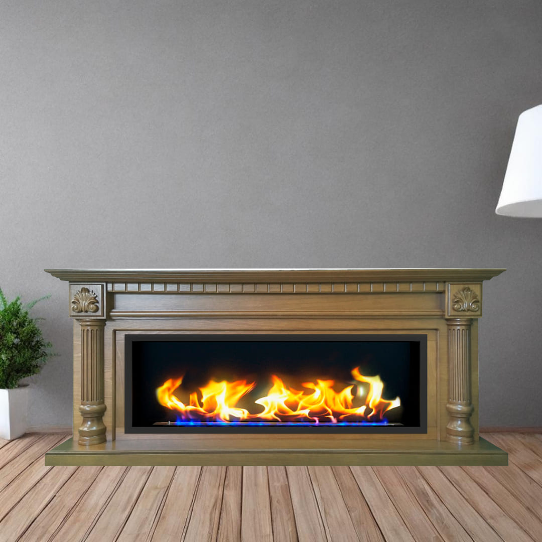 Биокамин в линейном портале "Русский огонь" Македония с декоративным стеклом (стемалитом) по цене 111 650 руб.