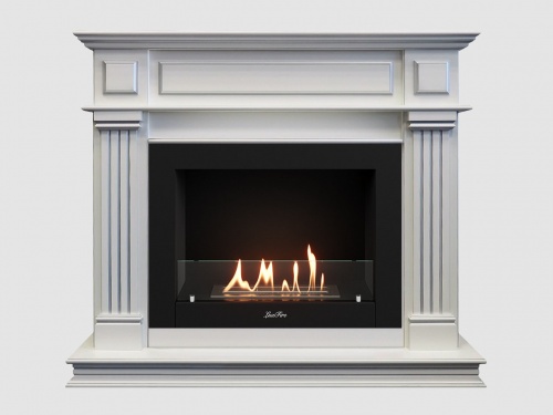 Каминный портал МДФ "Амелия 1050" с биокамином Lux Fire "Фаер Бокс 2 - 25.5" (белый) Каминный портал МДФ "Амелия 1050" с биокамином Lux Fire "Фаер Бокс 2 - 25.5" (белый)