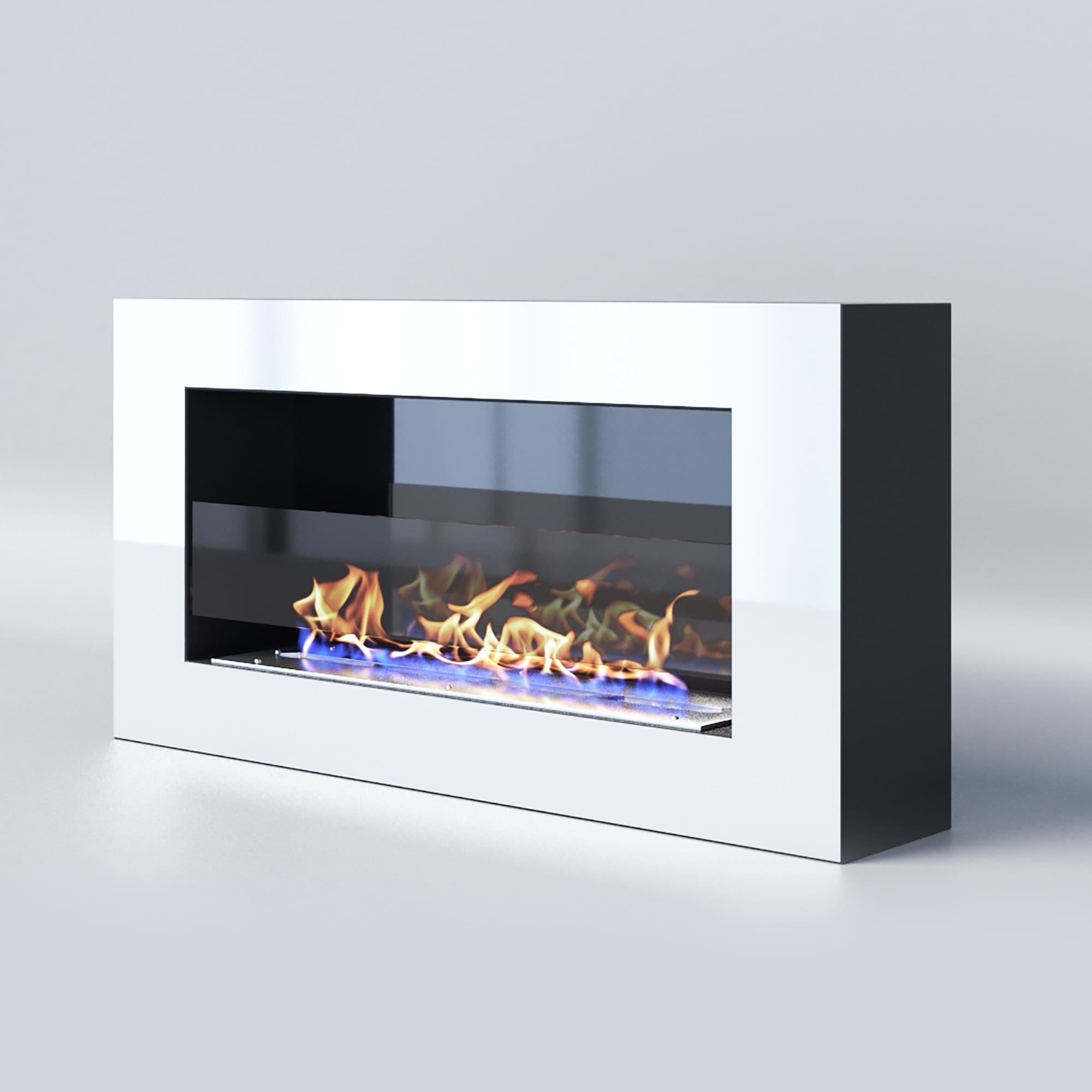 Биокамин "Русский огонь" Хай-тек 800N настенный с декоративным стеклом (стемалитом) по цене 33 500 руб.