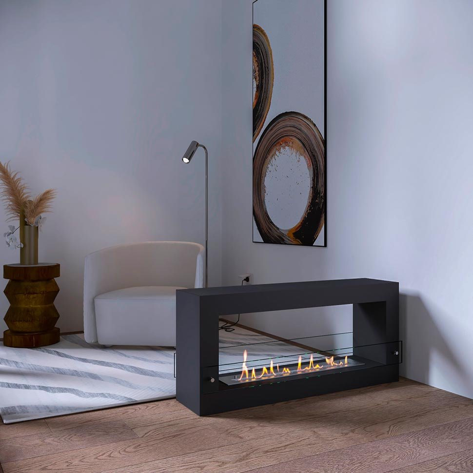 Биокамин SteelHeat WALL FRAME ONE 1000 черный, стекло, стемалит Биокамин SteelHeat WALL FRAME ONE 1000 черный, стекло, стемалит по цене 64 470 руб.