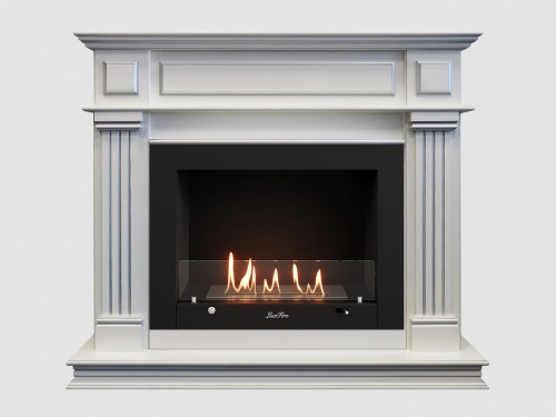 Каминный портал МДФ "Амелия 1050" с биокамином Lux Fire "Фаер Бокс 3 - 25.5" (белый) Каминный портал МДФ "Амелия 1050" с биокамином Lux Fire "Фаер Бокс 3 - 25.5" (белый)