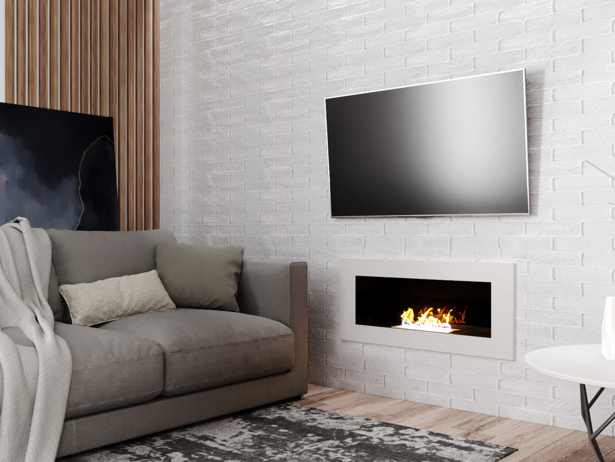 Биокамин "Русский огонь" Лайт Бланк 900V с декоративным стеклом (стемалитом) по цене 24 600 руб.