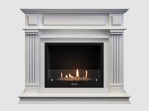 Каминный портал МДФ "Амелия 1050" с биокамином Lux Fire "Фаер Бокс 1 - 25.5" (белый) Каминный портал МДФ "Амелия 1050" с биокамином Lux Fire "Фаер Бокс 1 - 25.5" (белый)