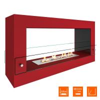 Биокамин SteelHeat WALL FRAME ONE 900 красный, стекло, стемалит Биокамин SteelHeat WALL FRAME ONE 900 красный, стекло, стемалит