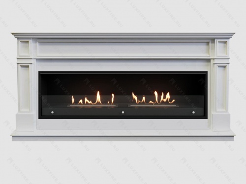 Каминный портал МДФ "Бордо 2000" с биокамином Lux Fire "Фаер Бокс Вега-2" (белый) Каминный портал МДФ "Бордо 2000" с биокамином Lux Fire "Фаер Бокс Вега-2" (белый)