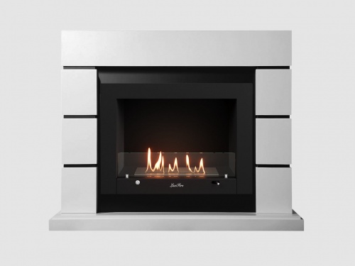 Каминный портал МДФ "Аляска 1350" с биокамином Lux Fire "Фаер Бокс 3-33" (белый) Каминный портал МДФ "Аляска 1350" с биокамином Lux Fire "Фаер Бокс 3-33" (белый)