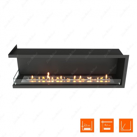 Биокамин угловой SteelHeat Leader 1400 левый стекло по цене 54 768 руб.