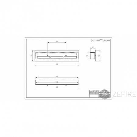 Прямоугольный контейнер ZeFire 600 с крышкой внутри по цене 23 500 руб.