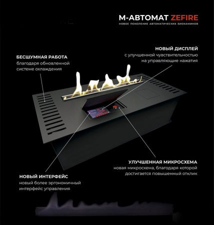 Автоматический биокамин ZeFire M 600 латунный с ДУ Автоматический биокамин ZeFire M 600 латунный с ДУ по цене 295 000 руб.