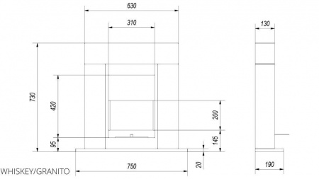 Биокамин WHISKEY, TUV гранит по цене 36 960 руб.