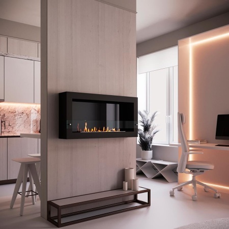 Биокамин SteelHeat WALL ONE 1100 черный, стекло, стемалит Биокамин SteelHeat WALL ONE 1100 черный, стекло, стемалит по цене 51 240 руб.